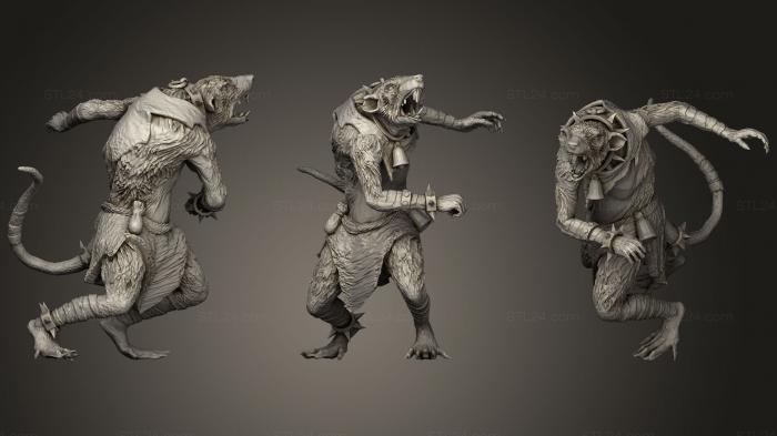 Figurines heroes, monsters and demons (Moulder Slave4, STKM_1015) 3D models for cnc